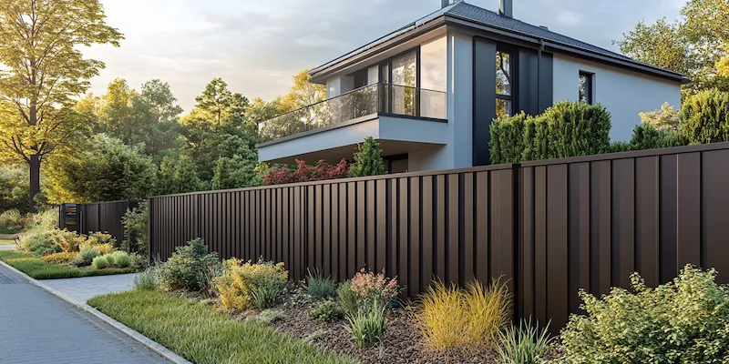 Moderne Metallzäune aus Polen